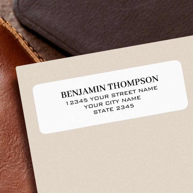 Classic Style Professional White Return Address Label (Creator Uploaded)