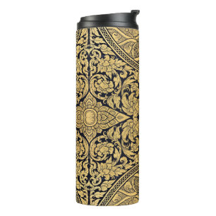 Classic Style Scrollwork Thermal Tumbler