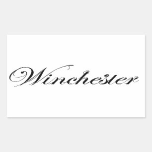 Classic Style Winchester Logo Rectangular Sticker