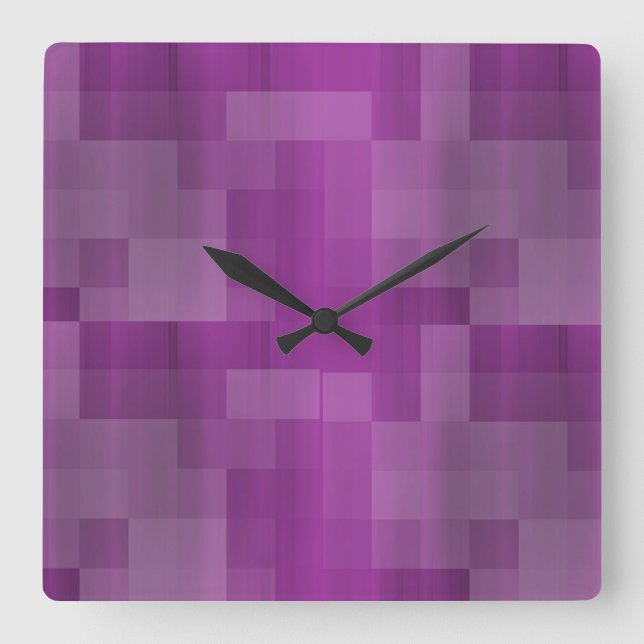 Classic Styles Colours Square Wall Clock (Front)