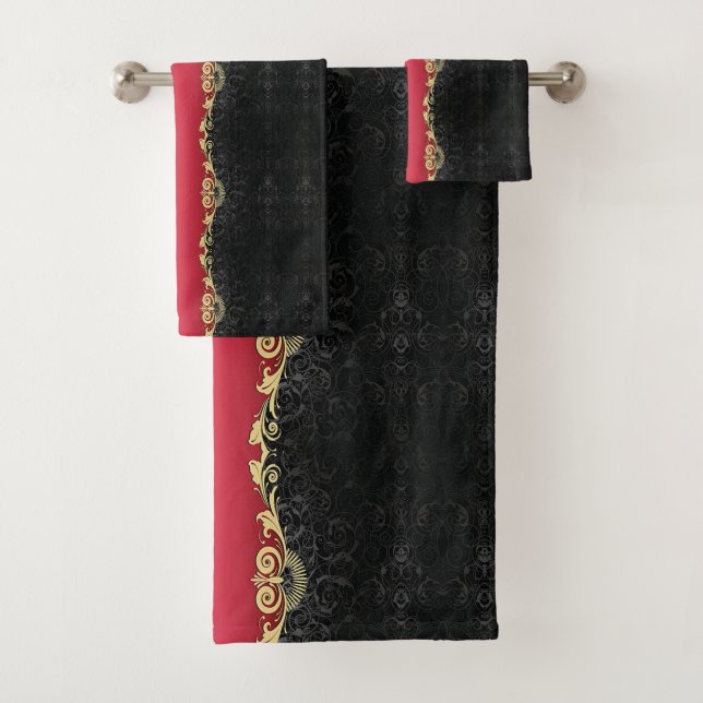 Classic Styles Scrollwork  Bath Towel Set (Insitu)