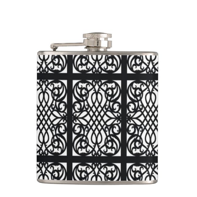 Classic Styles Scrollwork Hip Flask (Front)
