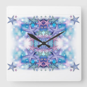Classic Styles Stars Square Wall Clock