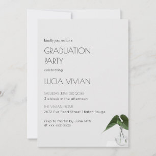 Classic Super Sample Plant Pot Graduation Party Invitation