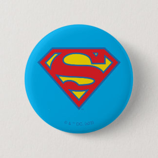 Classic Supergirl Logo with Blue Outline 6 Cm Round Badge