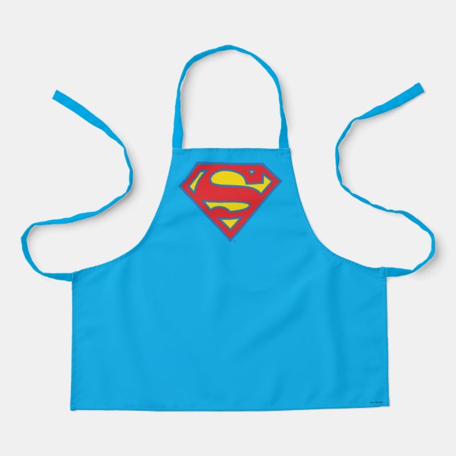 Classic Supergirl Logo with Blue Outline Apron (Front)