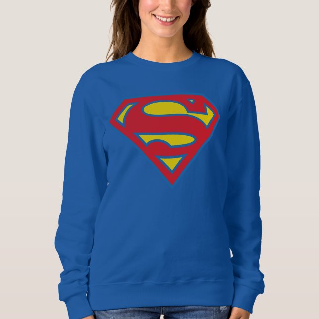 Classic Supergirl Logo with Blue Outline Sweatshirt (Front)