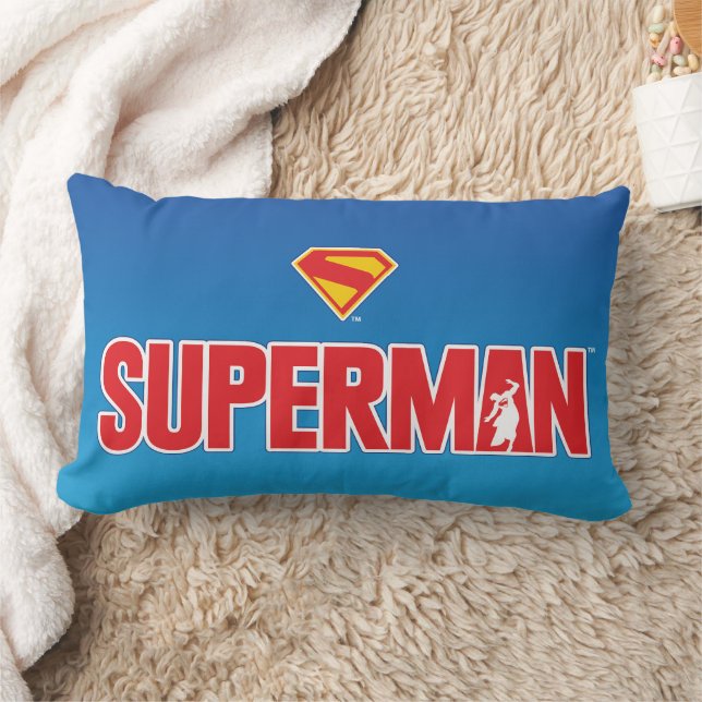 Classic Superman Bold Logo Lumbar Cushion (Blanket)