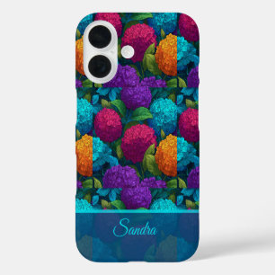 Classic Surprise Birthday Hydrangeas Floral Custom iPhone 16 Case