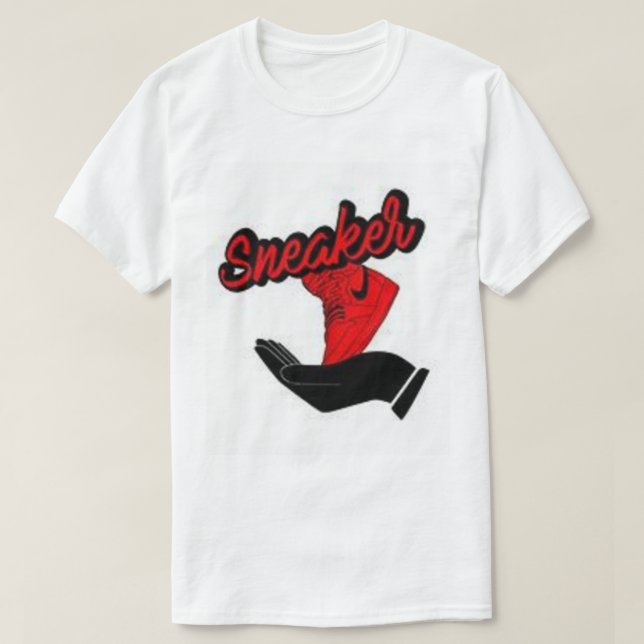Classic T shirt Sneakes In White T sHIRT (Design Front)