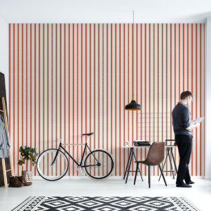 Classic Tailored Pinstripe Vertical Line Pattern Wallpaper