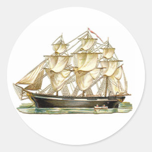 Classic Tall Ship Classic Round Sticker