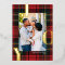 Classic Tartan JOY Holiday Photo Card FOIL 