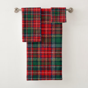 Classic Tartan Plaid Christmas Bath Towel Set