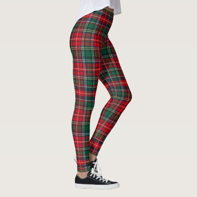 Classic Tartan Plaid Christmas Leggings (Right)