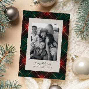 Classic Tartan Plaid Holiday Photo Card