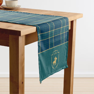 Classic Tartan Plaid Polo Equestrian Monogrammed Long Table Runner