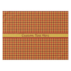 Classic Tartan Plaid Red Brown Chequered Pattern Tablecloth