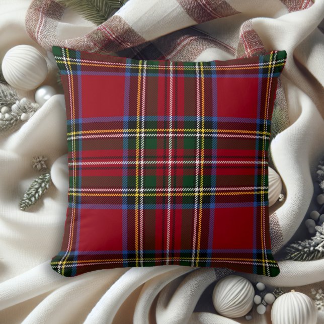 Classic Tartan Plaid Red Green n Blue Cottagecore  Cushion (Creator Uploaded)
