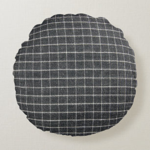Classic Tartan Texture Design Round Cushion