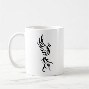 Classic Tattoo Inspired Line Art Design Coffee Mug