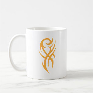 Classic Tattoo Inspired Line Art Design Coffee Mug