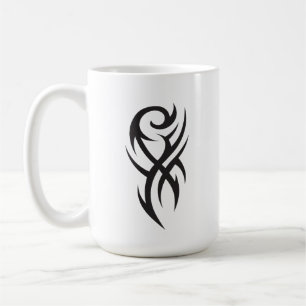 Classic Tattoo Inspired Line Art Design Coffee Mug