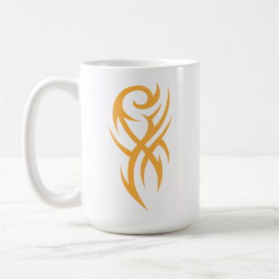 Classic Tattoo Inspired Line Art Design Coffee Mug