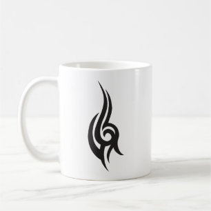 Classic Tattoo Inspired Line Art Design Coffee Mug