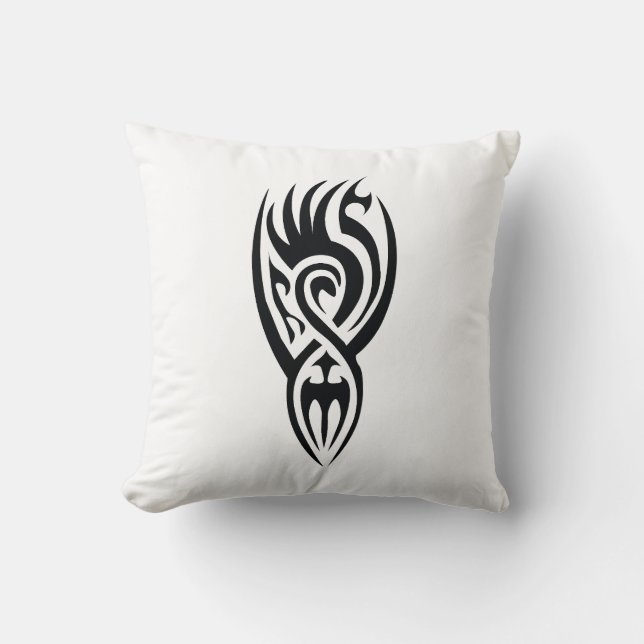 Classic Tattoo Inspired Line Art Design Cushion (Front)