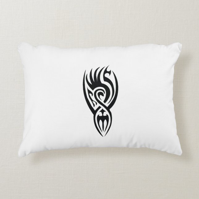 Classic Tattoo Inspired Line Art Design Decorative Cushion (Front)