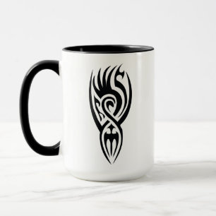 Classic Tattoo Inspired Line Art Design Mug