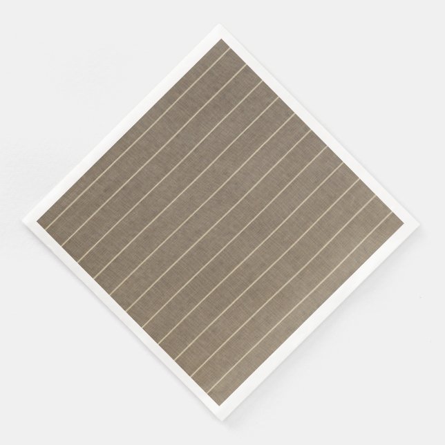 Classic Taupe with Stripe  Napkin (Corner)