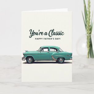 Classic Teal Fathers Day Card