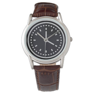 Classic Teal Men's Brown  Leather Watch