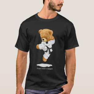 Classic Teddy Bear Karate Uniform Doing Jump Kick T-Shirt