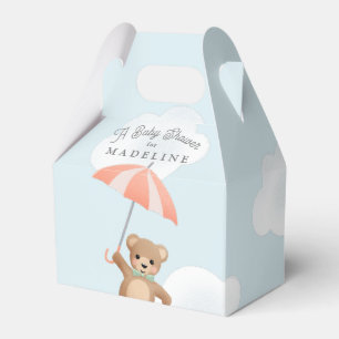 Classic Teddy Bear Pastel Baby Shower Favour Box