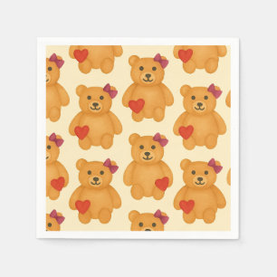 Classic Teddy Bear Pattern Napkin