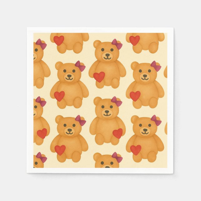 Classic Teddy Bear Pattern  Napkin (Front)