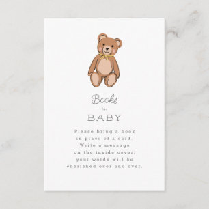 Classic Teddy Bear Yellow Baby Shower Enclosure Card