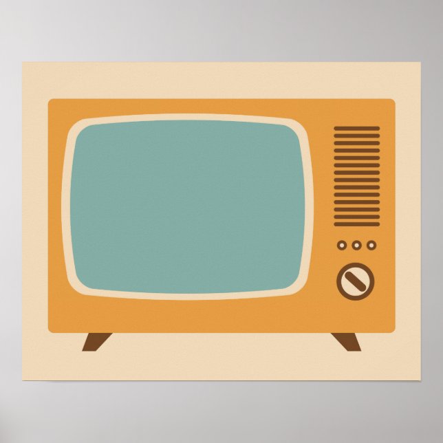 Classic Television Set Graphic Poster (Front)