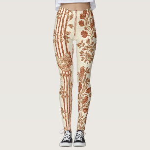 Classic Terracotta Barn Hen Toile Pattern Leggings