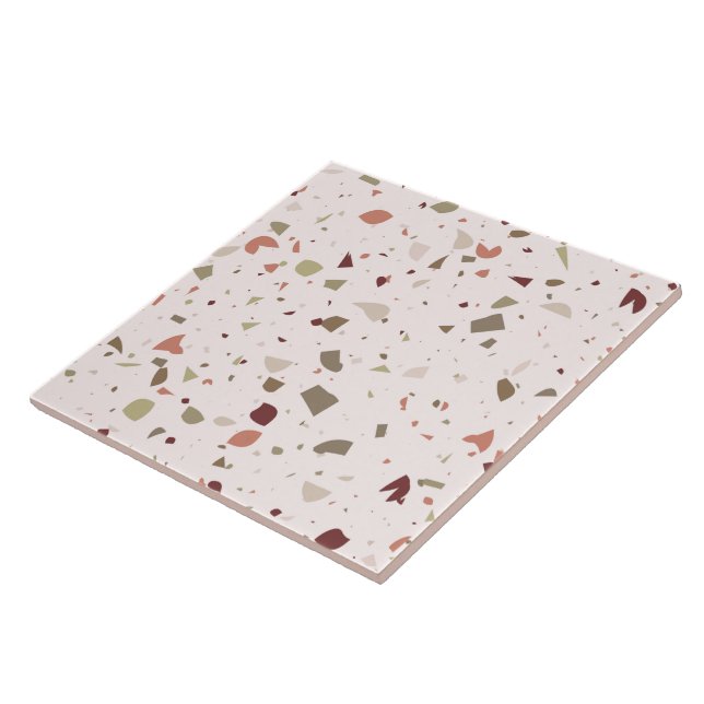 Classic terrazzo marble floor pattern background ceramic tile (Side)