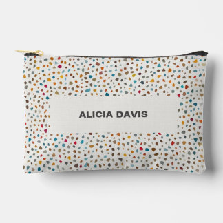 Classic Terrazzo Multicolor dots Accessory Pouch