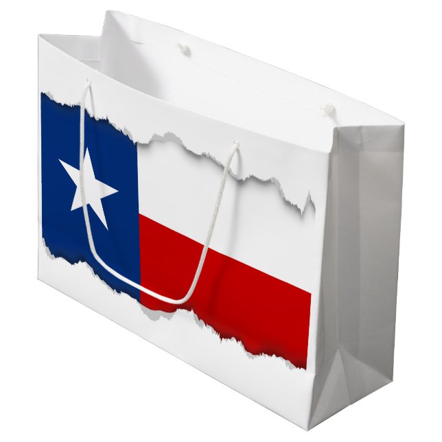 Classic Texas State Flag Large Gift Bag (Front Angled)