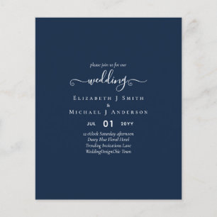 Classic TEXT ONLY Minimalist BUDGET WEDDING Flyer
