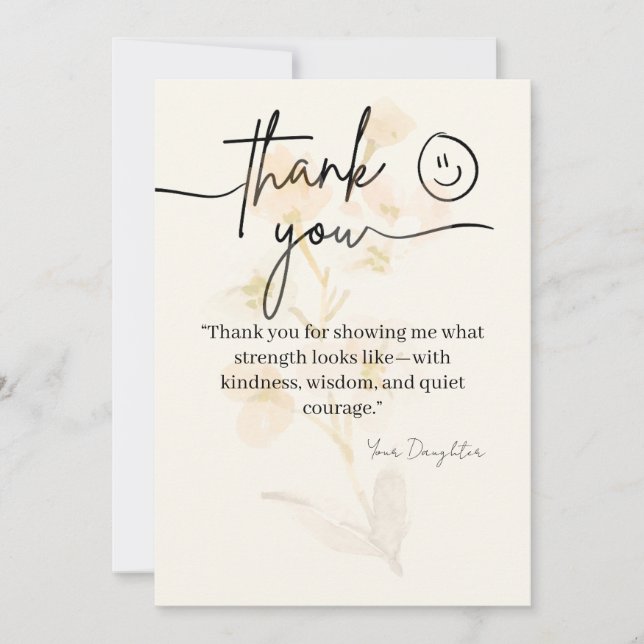 Classic Thank You Card for Dad (Front)