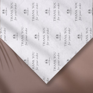Classic Thank You Diagonal Business Logo Tissue Paper