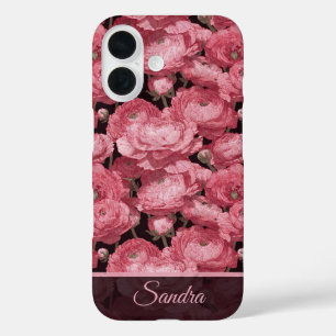 Classic Thank You Gift Ranunculus Name iPhone 16 Case