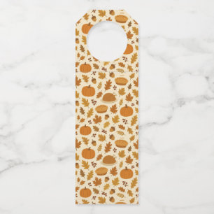 Classic Thanksgiving patterned Bottle Tag